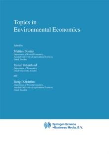 Topics in Environmental Economics