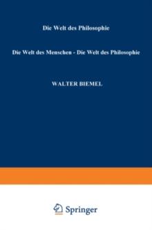 Die Welt des Menschen - Die Welt der Philosophie : Festschrift fur Jan Patocka