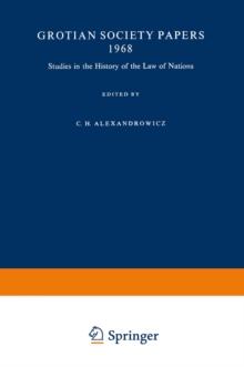 Studies in the History of the Law of Nations