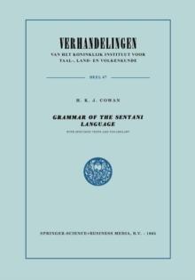 Grammar of the Sentani Language