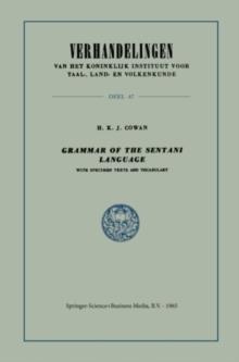 Grammar of the Sentani Language : With Specimen Texts and Vocabulary