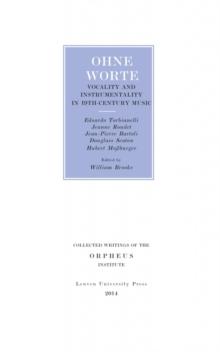 Ohne Worte : Vocality and Instrumentality in 19th-Century Music