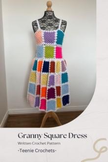 Granny Square Dress - Written Crochet Pattern