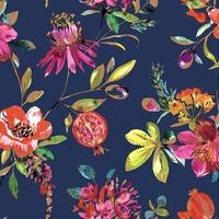 Melgrano Floral Wallpaper Navy Holden 90521