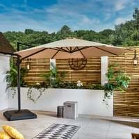 Bracken Outdoors Milan Sand 3.5m Round Cantilever Parasol