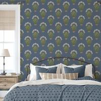 Tortoise and Hare Wallpaper Blue Belgravia Decor 6656