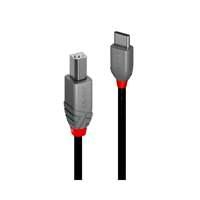 Lindy 0.5m USB 2.0 Type C to B Cable, Anthra Line