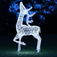 Christmas Reindeer Light - 2M Soft Acrylic Light Up Elegant Stag with 440 White LEDs