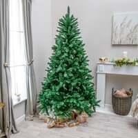 Sandringham Artificial PVC Green Christmas Tree 5FT, 6FT, 7FT, 9FT, 7ft (2.1m)