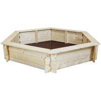 Kids Children Outdoor Hexagonal Wood Sand Pit Box Play