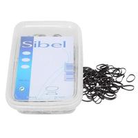 Sibel Fancy Black Hair Elastics Box 500