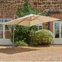 LG Outdoor Deluxe 3m Square Cream Cantilever Parasol