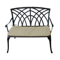 Metal Cast Aluminium 2 Seater Garden Patio Bench Seat