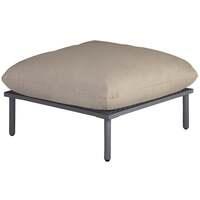 Alexander Rose Beach Footstool - Flint Frame, Flint Frame, Taupe Cushion