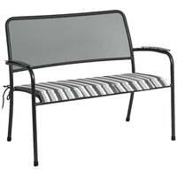 Alexander Rose Portofino Bench Cushion (Charcoal Stripe)