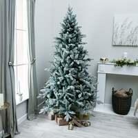 Chatsworth Artificial Frosted Blue PE/PVC Christmas Tree 6FT, 7FT, 6ft (1.8m)