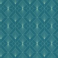 Modern Art Art Deco Geometric Fan Wallpaper Teal / Silver Rasch 620924