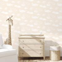 Tiny Tots 2 Cloud Wallpaper Beige Galerie G78356