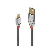 Lindy 0.5m USB 2.0 Type A to Micro-B Cable, Cromo Line