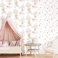 Little Explorers 2 Wallpaper Polka Pink Galerie 14824