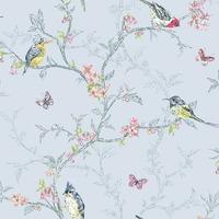 Phoebe Birds Wallpaper Blue World of Wallpaper 50140