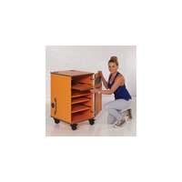 Metroplan MM100 Coloured mobile multi-media cabinet - Orange