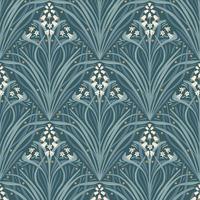 Elegance Bellflower Wallpaper Green Muriva M66114