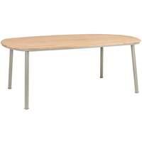 Alexander Rose Cordial Beige Shaped Dining Table with Roble Top (2m x 1.2m)