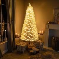 White Fibre Optic Christmas Tree with Feathery Warm White Fibre Optic Lights 2ft - 7ft, 7FT / Beginning of September 2024