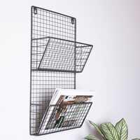 Charnwood Contemporary Iron Grey Mountable Magazine Rack In/Outside Use 1.2kg