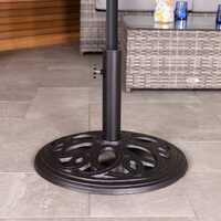 12kg Cast Iron Round Patio Umbrella Parasol Base Stand - Black