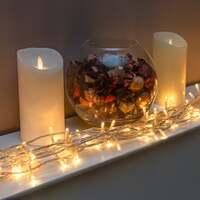 Warm White LED Multi-Function Christmas String Lights with Clear Cable 120, 240, 360 Bulbs, 240 LEDs