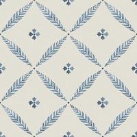 Blomstermala Leaf Trellis Wallpaper Blue White Galerie 51023