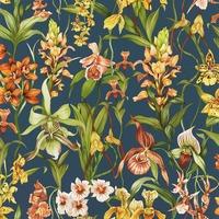 Harlequin Kalina Wallpaper Midnight / Baked Terracotta / Nectar HC4W113010