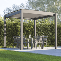 Bracken Outdoors Gemini 3m x 3m Anthracite Grey Square Garden Pergola