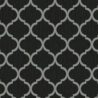 Crystal Trellis Wallpaper Black / Silver Debona 8895