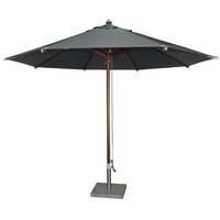 Alexander Rose 3m Hardwood Luxury Round Garden Parasol - Charcoal