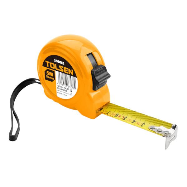 Tolsen Tape Measure 5M x 19mm ABS Case Metric