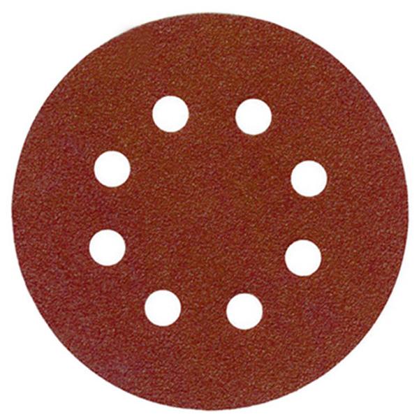 Toolpak 125mm Sanding Discs, 60 Grit 8 Hole (10 Pack)