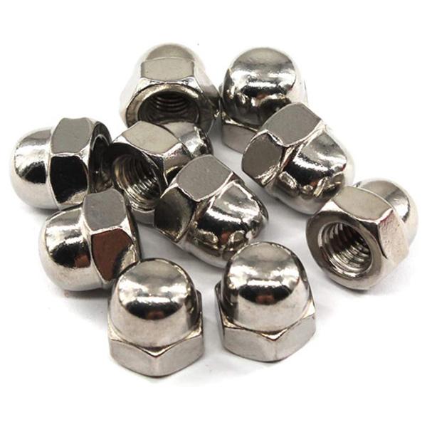 Domed Cap Hexagon Nuts, BZP M8 (20 Pack)