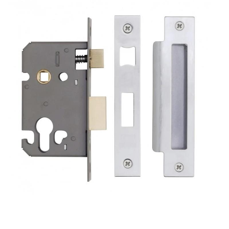 Euro Profile Sashlock, Satin Chrome Plated - 78mm