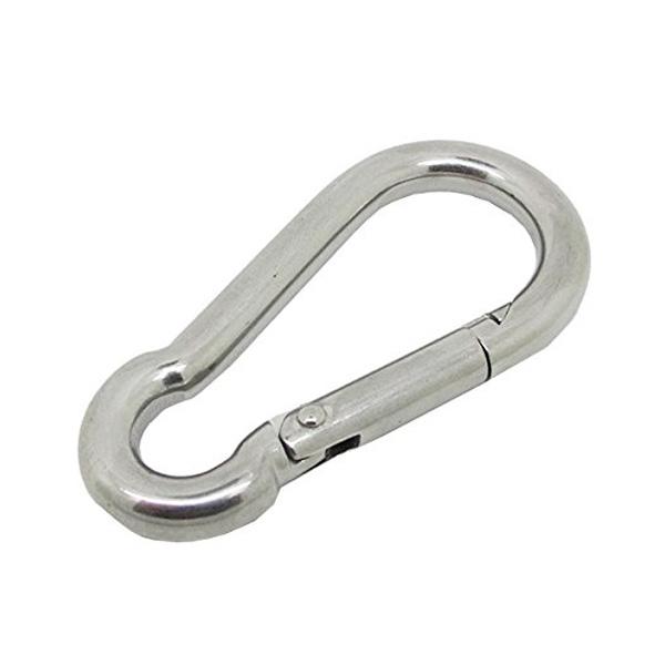 Carabiner Snap Hooks, Stainless Steel Marine Grade 316, M8 (2 Pack)