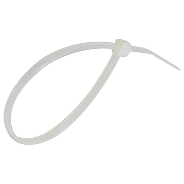 Cable Ties, White 250mm x 4.8mm (100 Pack)