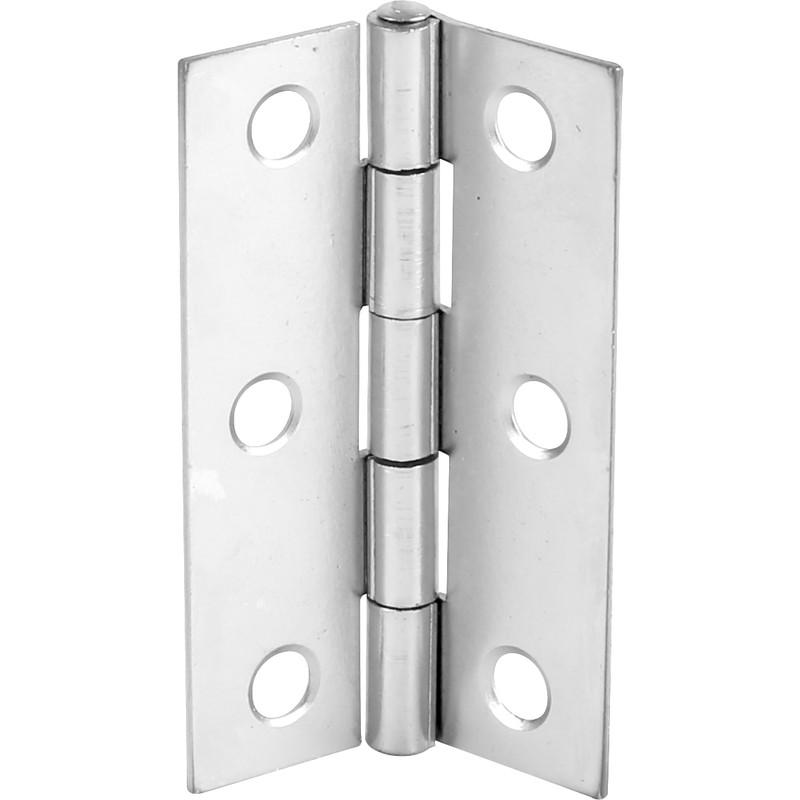 Butt Hinges, Loose Pin, Bright Zinc Plated - 75mm (2 Pack)