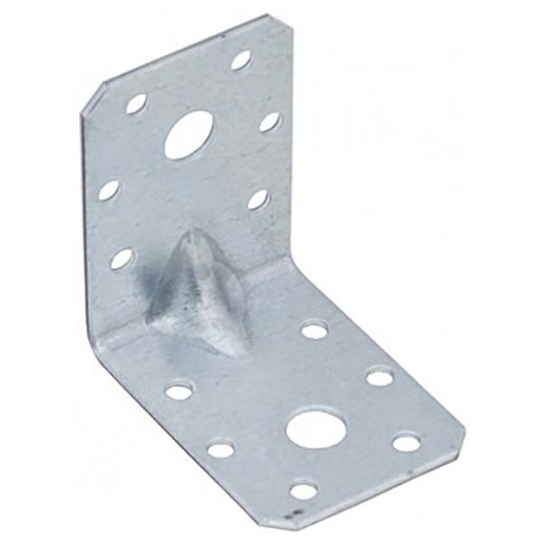 Heavy Duty Reinforced Perforated Corner Braces, BZP 60 x 60 x 45mm (10 Pack)