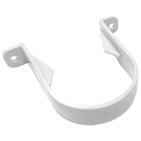 Rainwater Downpipe Clip Brackets, White 68mm (6 Pack)