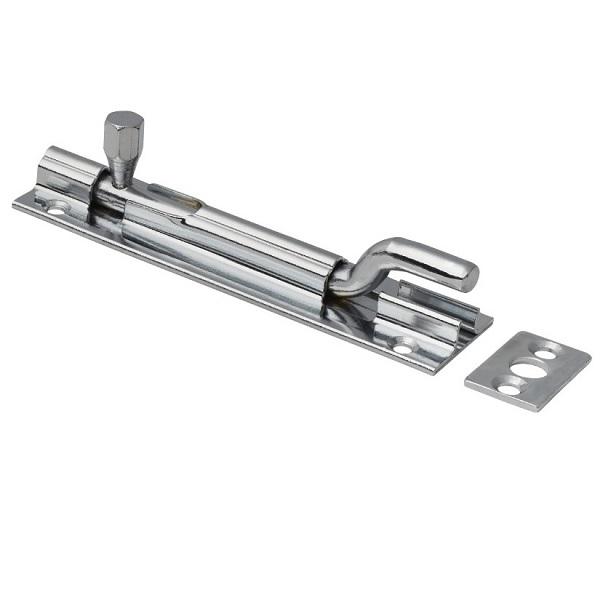 Swan Neck Door Bolt, Polished Stainless Steel - 75mm