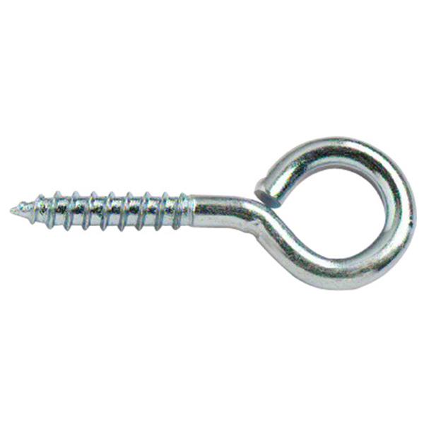 Screw Eyes, Zinc Plated Steel - 100 x 7.5mm - (Pack of 10)