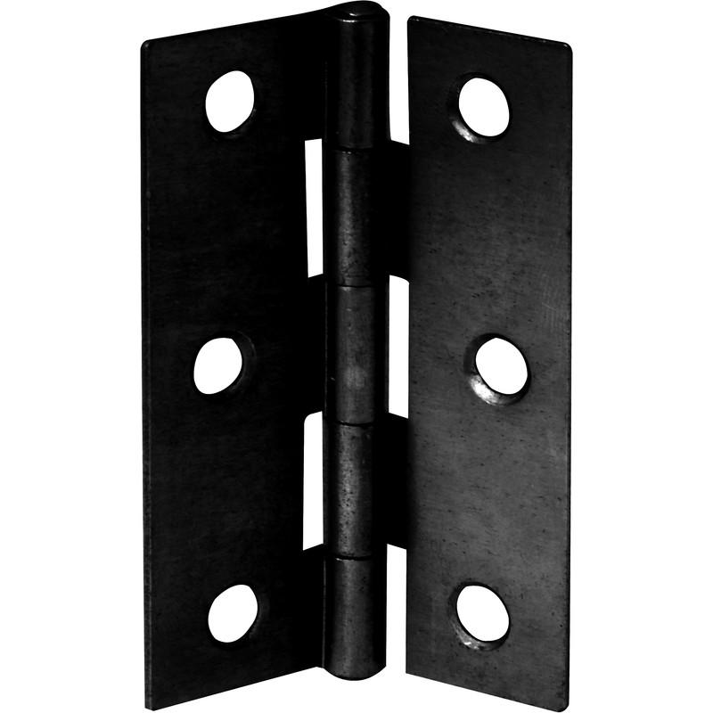 Butt Hinges, Black - 100mm (2 Pack)