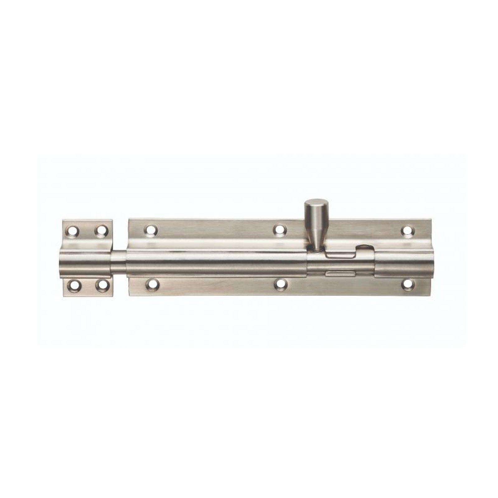 Heavy Duty Door Bolt, Polished Stainless Steel - 150mm